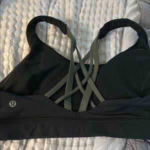 lululemon athletica Free to be Elevated light green and Olive Sports Bra size 12